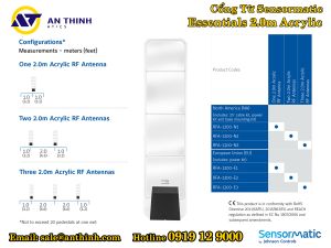 Cổng từ sensormatic Acrylic RF Essentials 2.0m